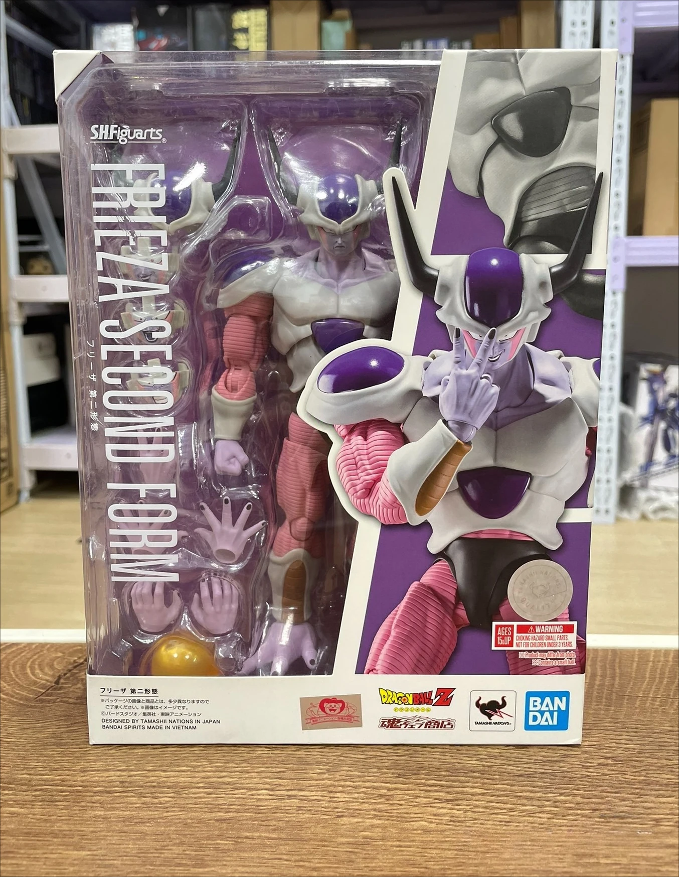

Новинка на складе, оригинальная аниме-фигурка Bandai Shf Dragon Ball Z Frieza, вторая форма, коллекция моделей, игрушка в подарок