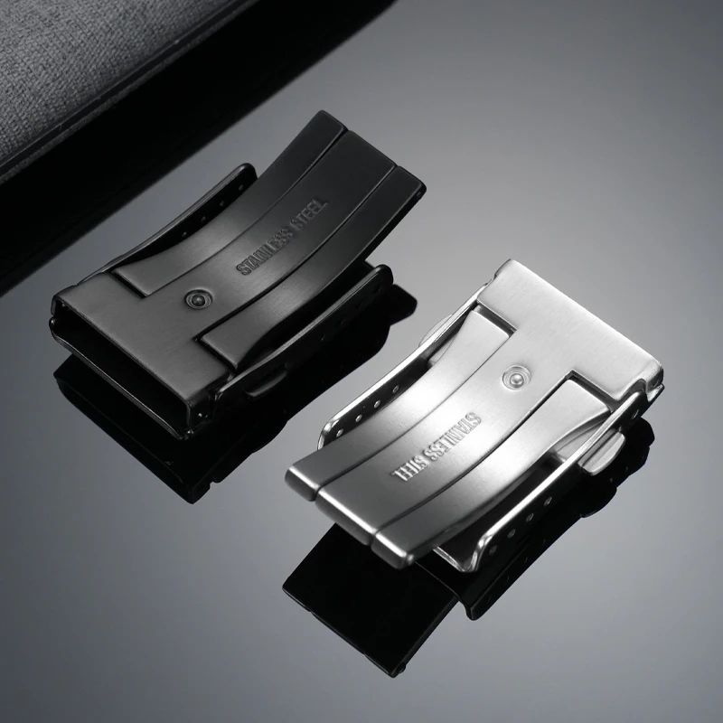 16mm 18mm 20mm Watch Band stainless steel Folding Clasp Safety Milled Clasp Replacement Stainless Steel Deployant Buckle