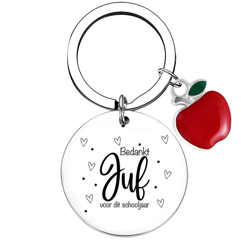 Dutch liefste juf Teacher Appreciation Gifts, Teacher Keychain, Back to School Teacher Gift for Teachers Birthday Gift