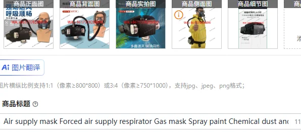 Air supply mask Forced air supply respirator Gas mask Spray paint Chemical dust and gas filter air supply half mask