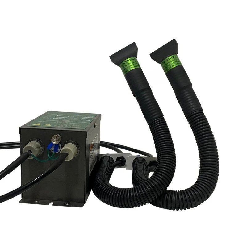 Fan type flat nozzle type electrostatic dust removal ion wind serpentine nozzle gun electrostat