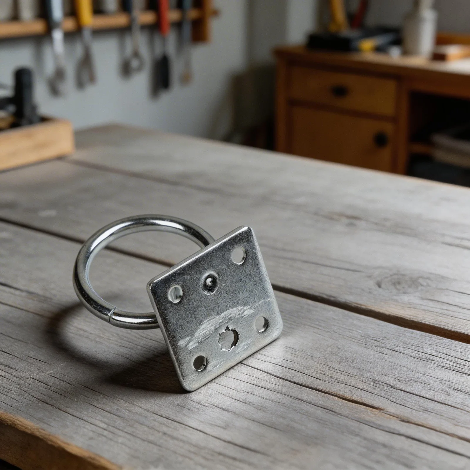 Equestrian Tie Ring Stable Tie Ring For Stables Metal Tie Loop Secure Anchor Point Screw Or Bolt Installation Silver