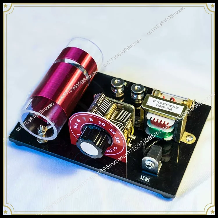 Dual Loop Crystal Radio Kit, Air Variable Capacitor Diode Detector Receiver, Impedance Converter