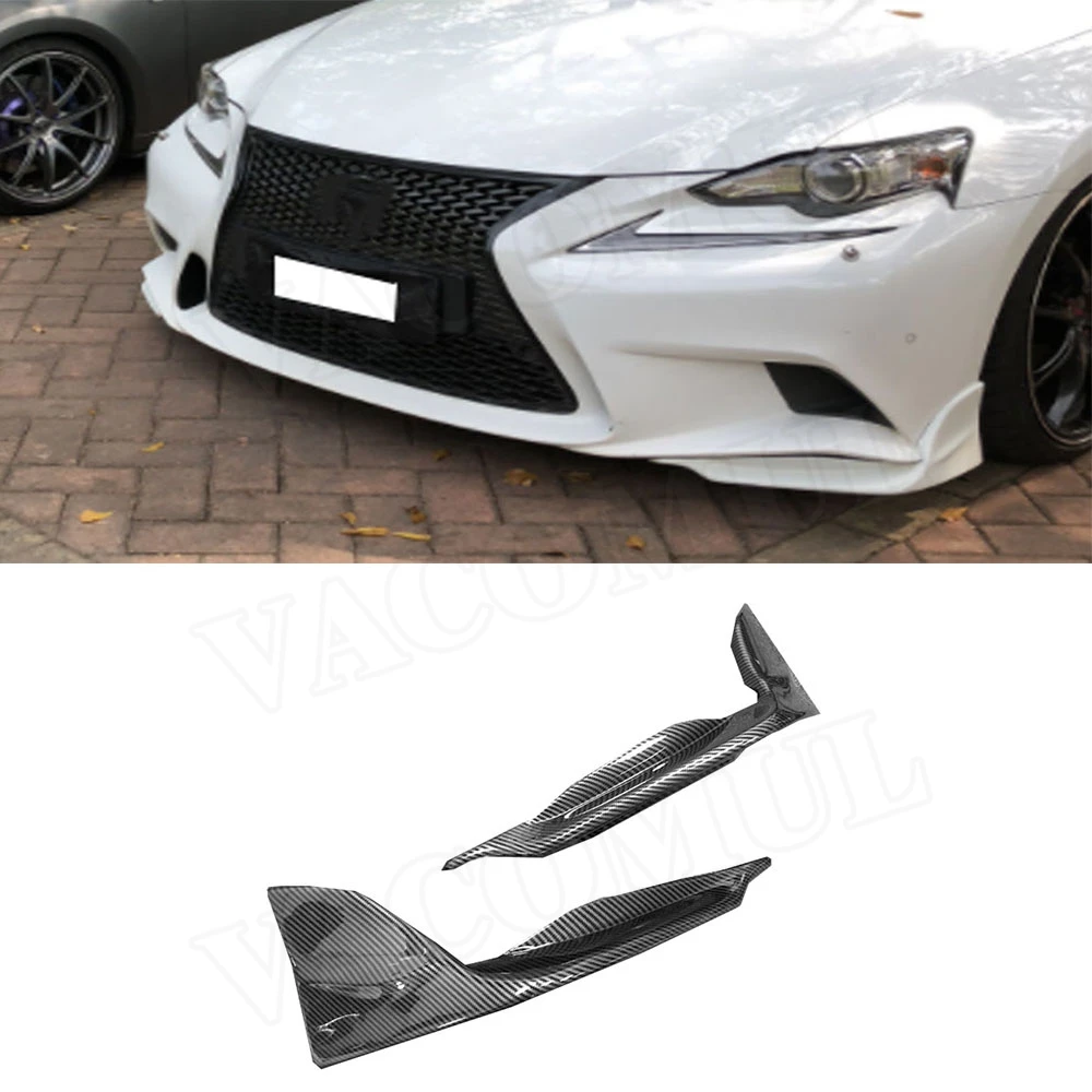 

VACOMUL Front Bumper Lip Splitters For Lexus IS250 300 IS F Sport Sedan 4 Door 2013-16 Apron Winglets Flaps Spoiler Carbon Fiber