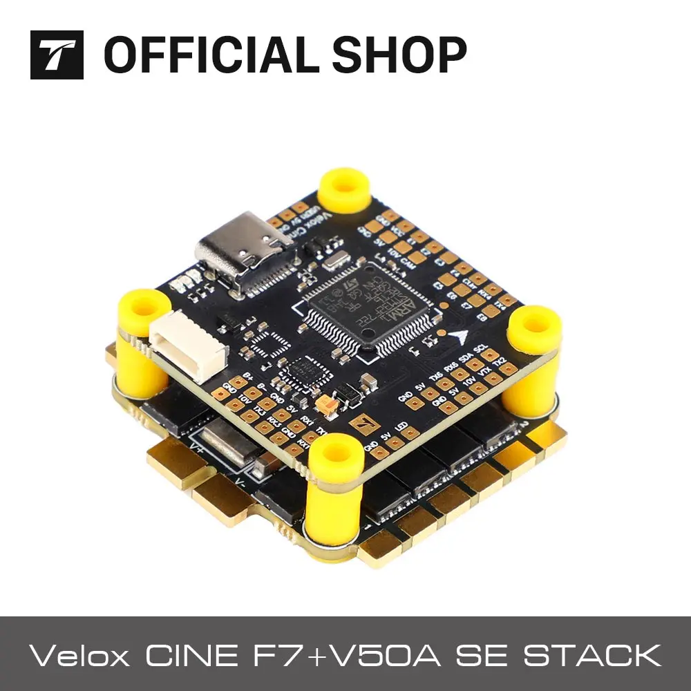 T-MOTOR F7 Stack-Velox CINE F7 FC+V50A SE 4-in-1 ESC MCU: STM32F722