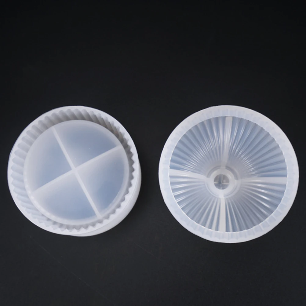 

1Pc Easy Release Silicone Jewelry Box Mold with Circular Stripes Reusable Jewelry Storage Container Safe and Convenient