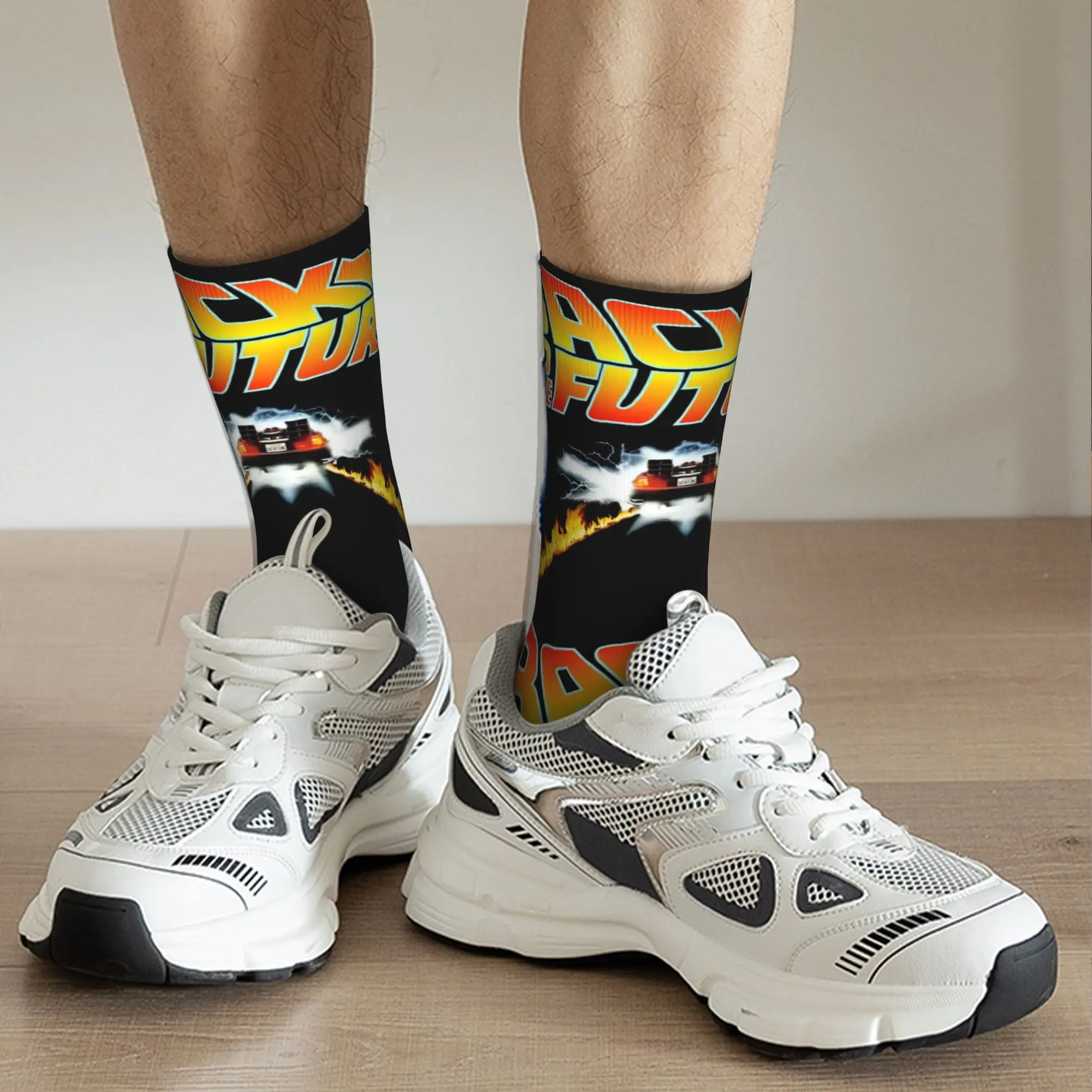 مخصص العودة إلى المستقبل 1980 فيلم Outaime الرجال طاقم الجوارب للجنسين الجدة مانغا الربيع الصيف الخريف الشتاء فستان الجوارب #4