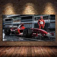 Ferraris F2004 Car F1 Racing Sport Cars Wall Art Poster and Prints Oil Canvas Painting For Home Living Room Decor Unframed