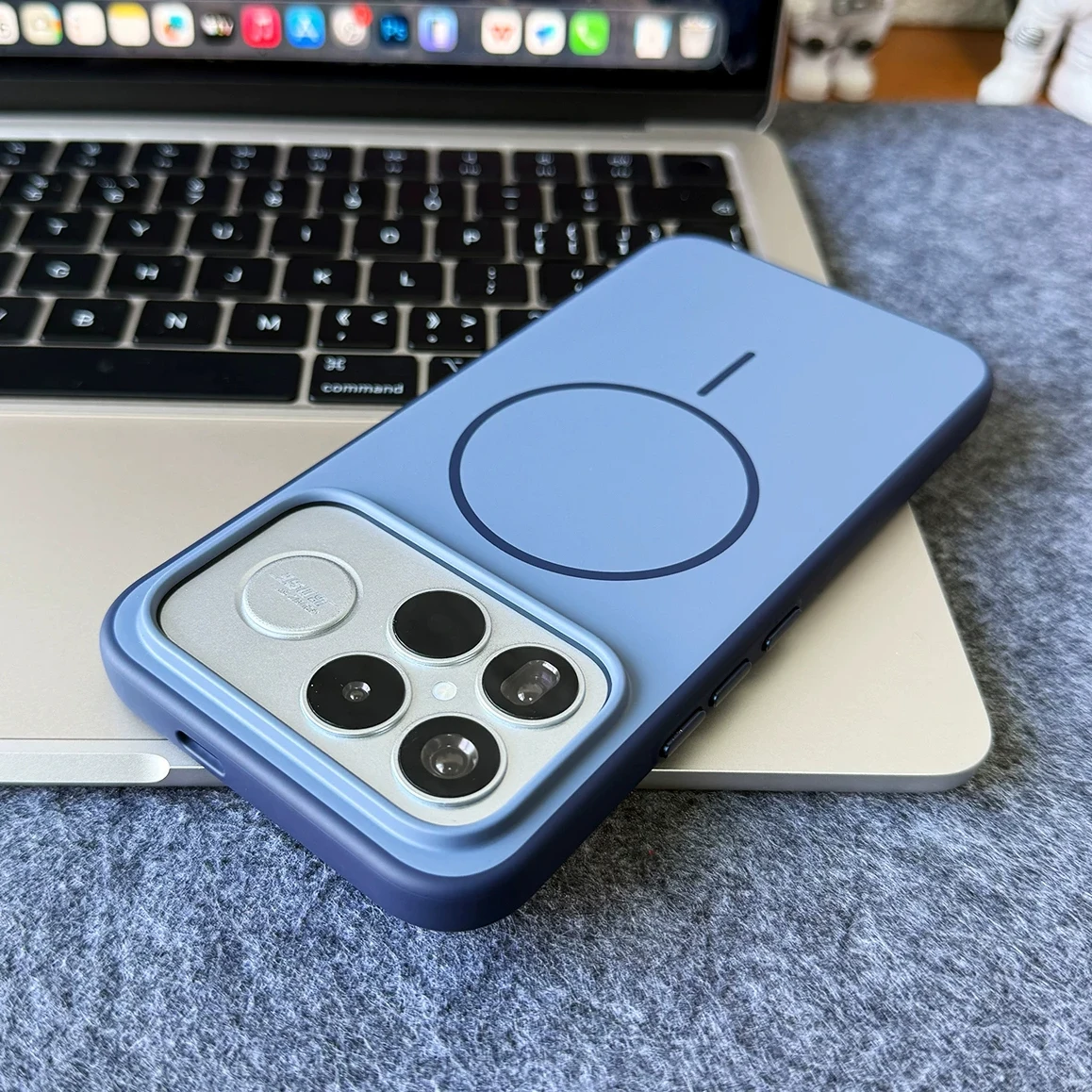 Funda protectora de silicona con diseño minimalista y acabado mate, con cierre magnético, para Xiaomi Poco F9 Ultra y F8 Pro. Resistente a las huellas dactilares, compatible con carga inalámbrica y de diseño delgado.