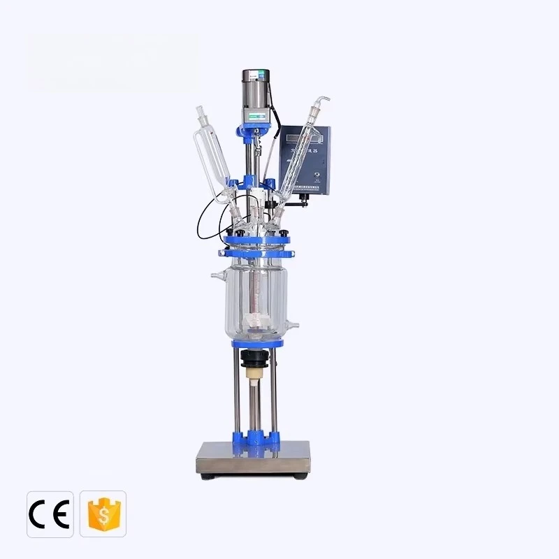 

Woming Laboratory Chemical Reactor 5L Small Bioreactor Jacketed Glass Reactor