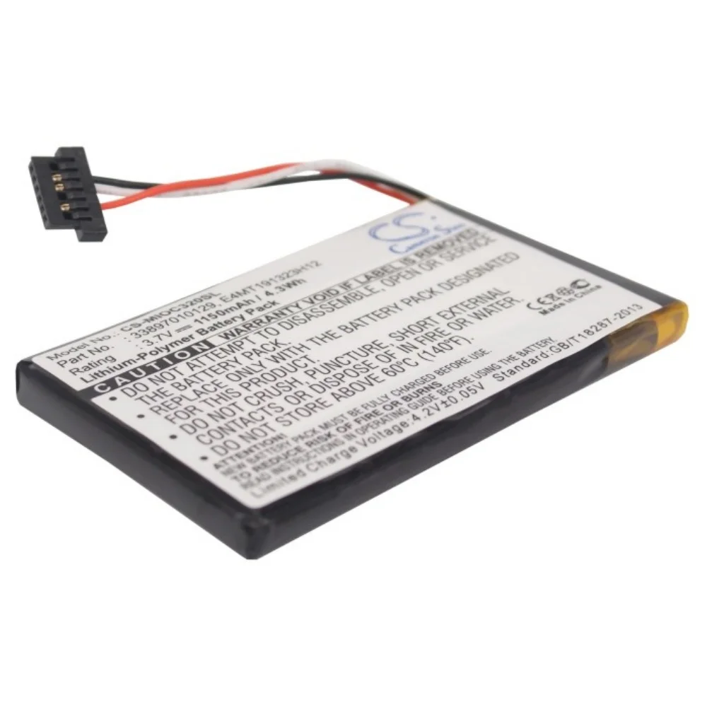 Batería de polímero de litio para GPS y navegador Mitac, 3.7V 1150mAh, Modelos compatibles: Mio C320, Mio C323, Mio C520, Mio C520t, Mio C620