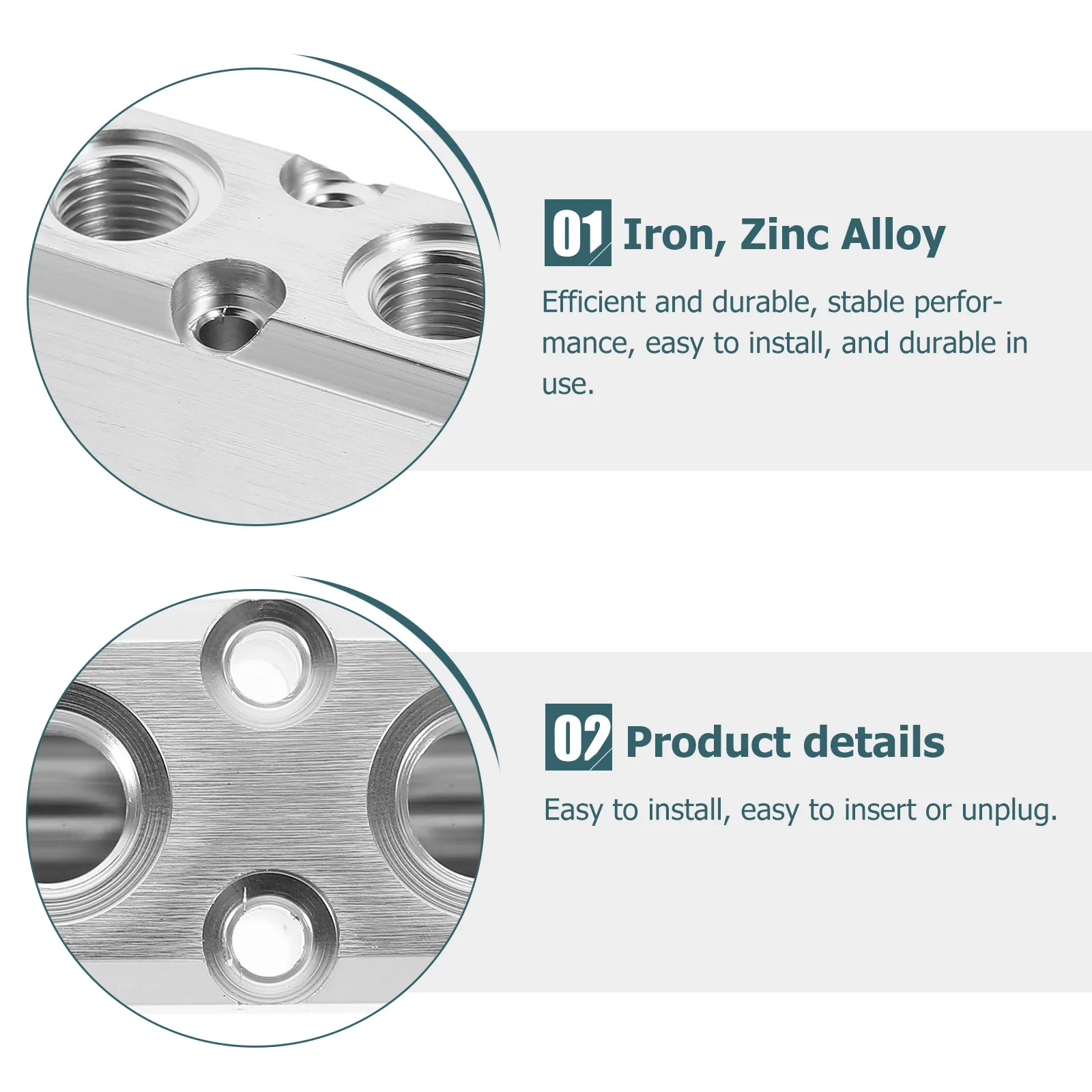 

1Pcs Pneumatic Manifold Air Distribution Block Sturdy Reliable Fitting Air Compressor Hose Connecter Manifold Block Adapter