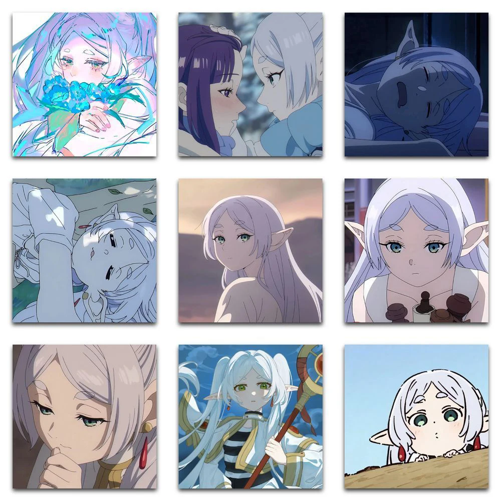 10/30/59 Uds. Pegatinas Kawaii de Anime Frieren Beyond Journey's End pegatina Scrapbooking portátil equipaje niñas calcomanía de dibujos animados