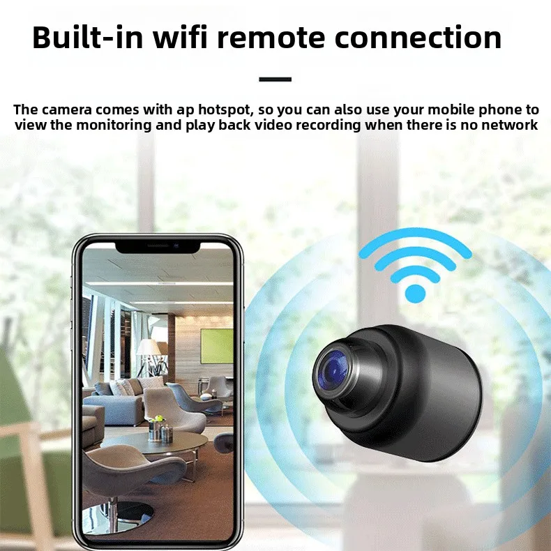 1080P HD Mini WiFi Camera Indoor Safety Security Surveillance Baby Monitor Night Vision Camcorder IP Cam Audio Video Recorder