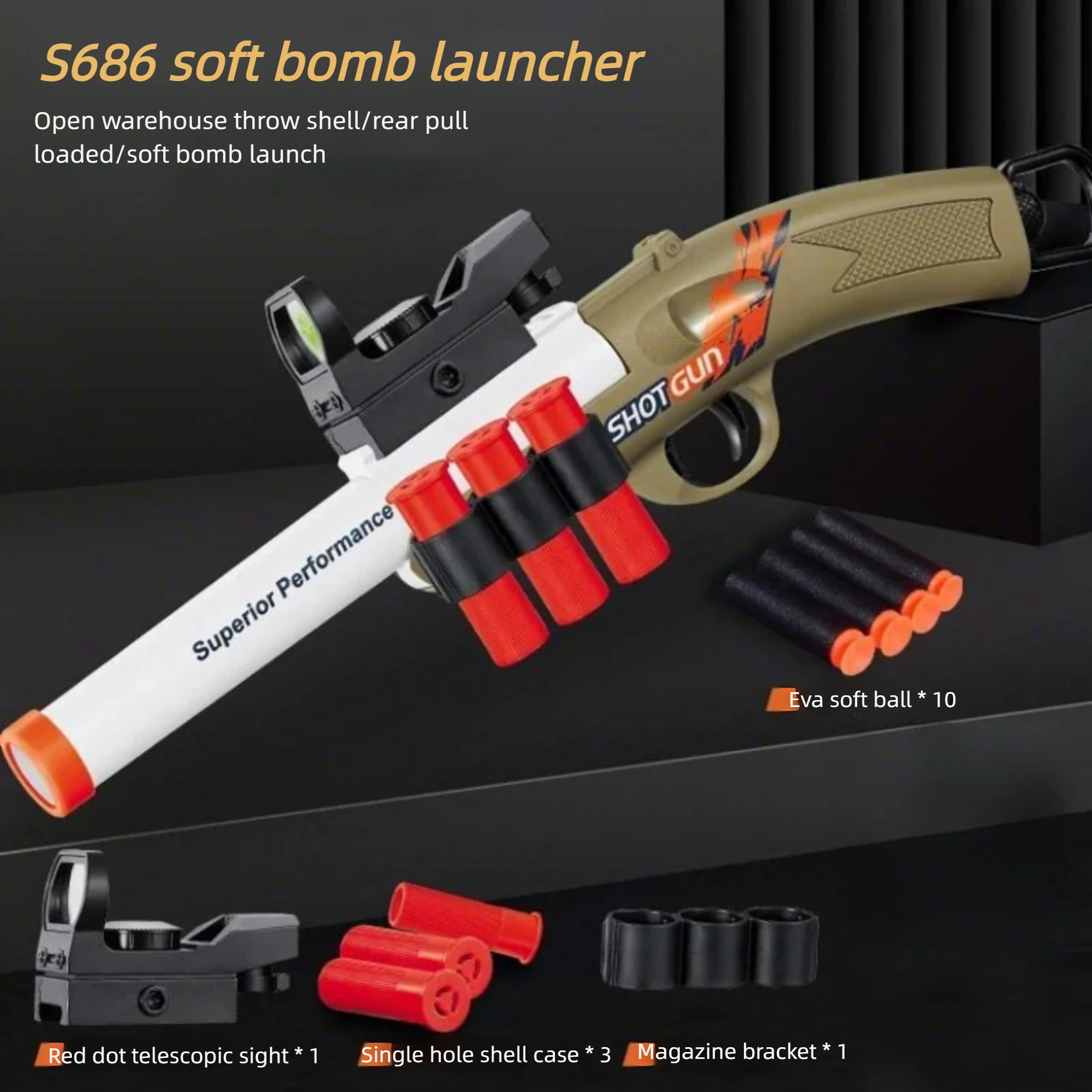 Pistole in sicurezza di pirata Eva Soft Bullet Gun Toy per l'azione Incredibile giocattolo Giocattoli da esterno Giochi all'aperto Giocattolo di liquidazione Sport