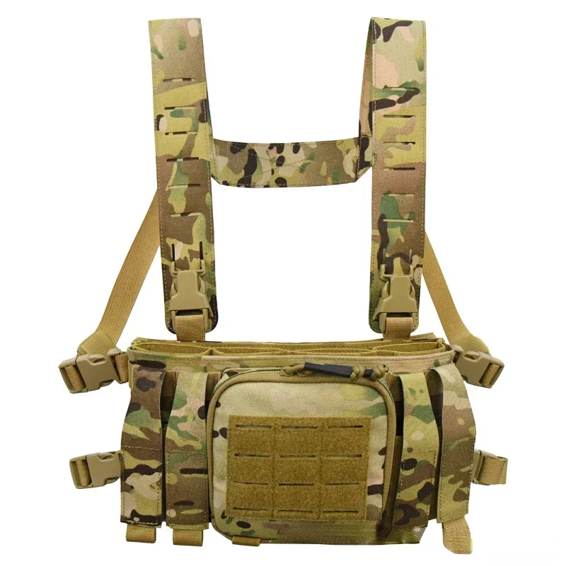 Tactical Vest Outdoor Training Vests Adjustable Hunting Vest Molle Chest Mini Rig Vest Pistol Pouch Wing Pouch Dangler Pouch