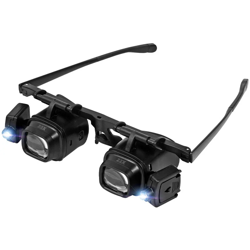 

Magnifying Glass with Light Magnifier with Led Light Glasses Style Head Mounted 24X with Multiple Sets of Lenses