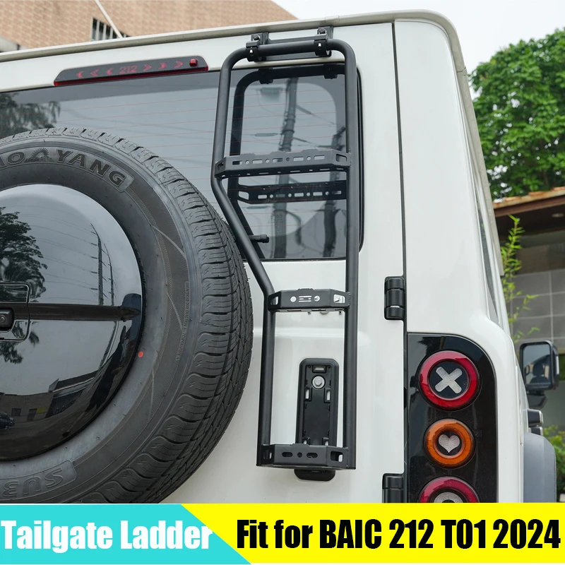 Auto-Heckklappen-Heckleiter, geeignet für BAIC212 T01 2024–2025, modifizierte Auto-Heckklappen-Kletter-Seitenleiter, Außenzubehör