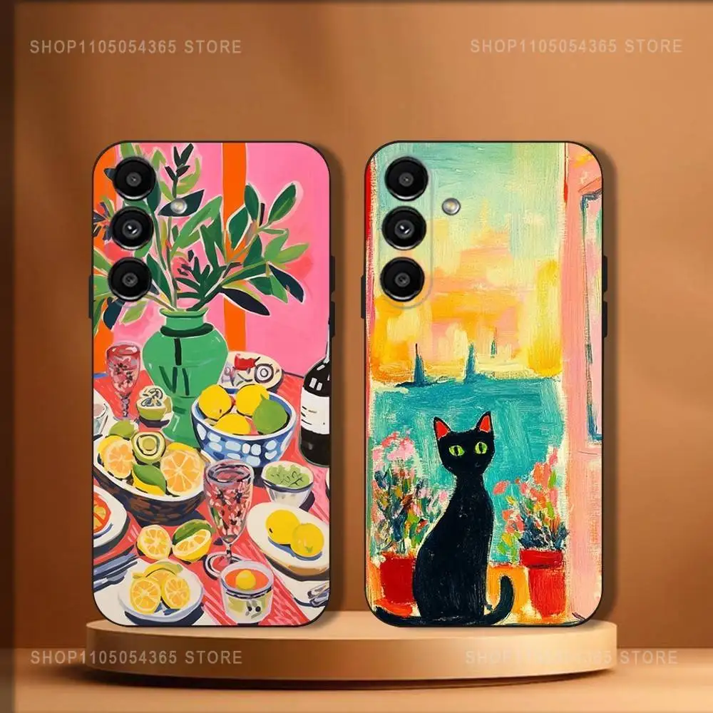 

H-Henry Matisse Painting Phone Case For Samsung Galaxy A20,A21s,A22,A31,A32,A52,A53,A72,73,A80 Soft Black Cover