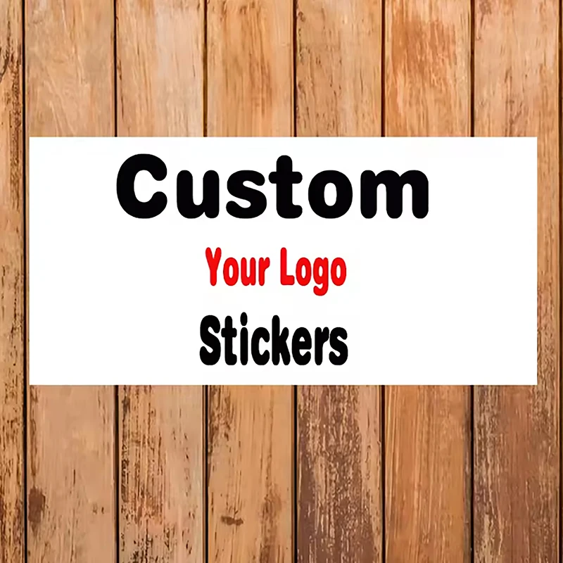 100 Customized Rectangular stickers, Available in Regular Paper, kraft Paper, Waterproof Paper, and Transparent Sticker Options