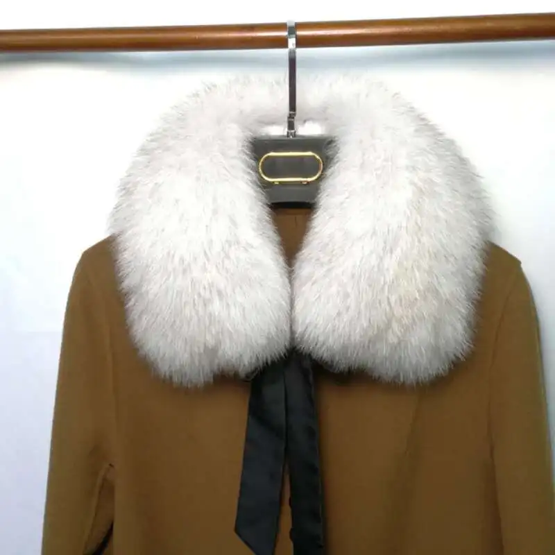 

Воротник из натурального лисьего меха, зимний шарф из натурального меха, куртка, декор, модный меховой воротник, пушистая одежда, аксессуары, воротник, шаль
