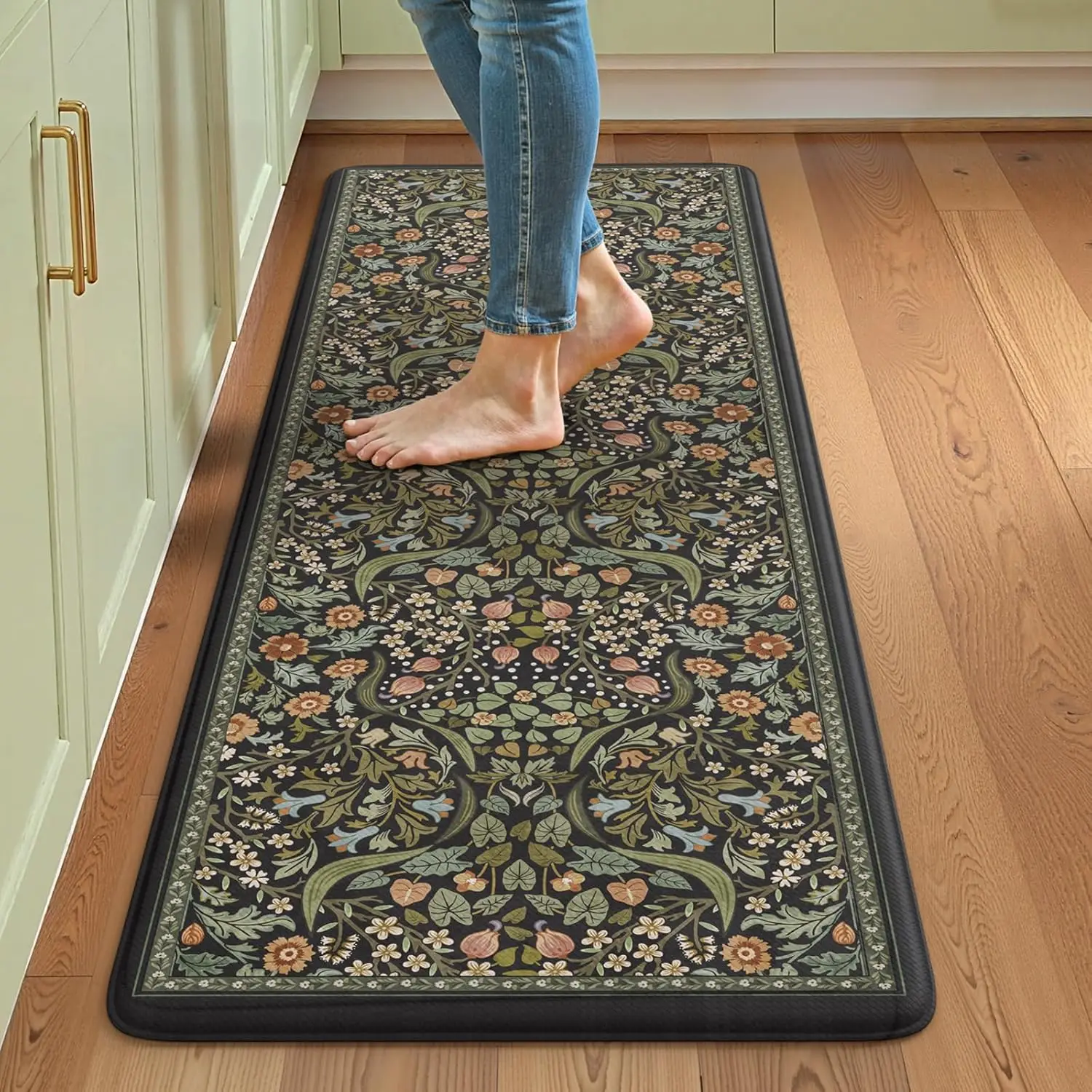 

Cushioned Anti Fatigue Kitchen Mat, Non Slip Waterproof Floor Mat for Sink, 24x59 Black