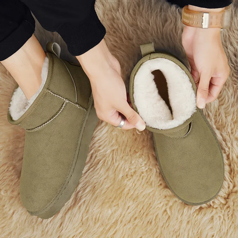 أحذية رجالي كلاسيكية عالية الجودة جلد الغزال حذاء من الجلد 2025 الشتاء الثلوج أحذية للرجال موضة جديدة أستراليا الأحذية 36-45 #6