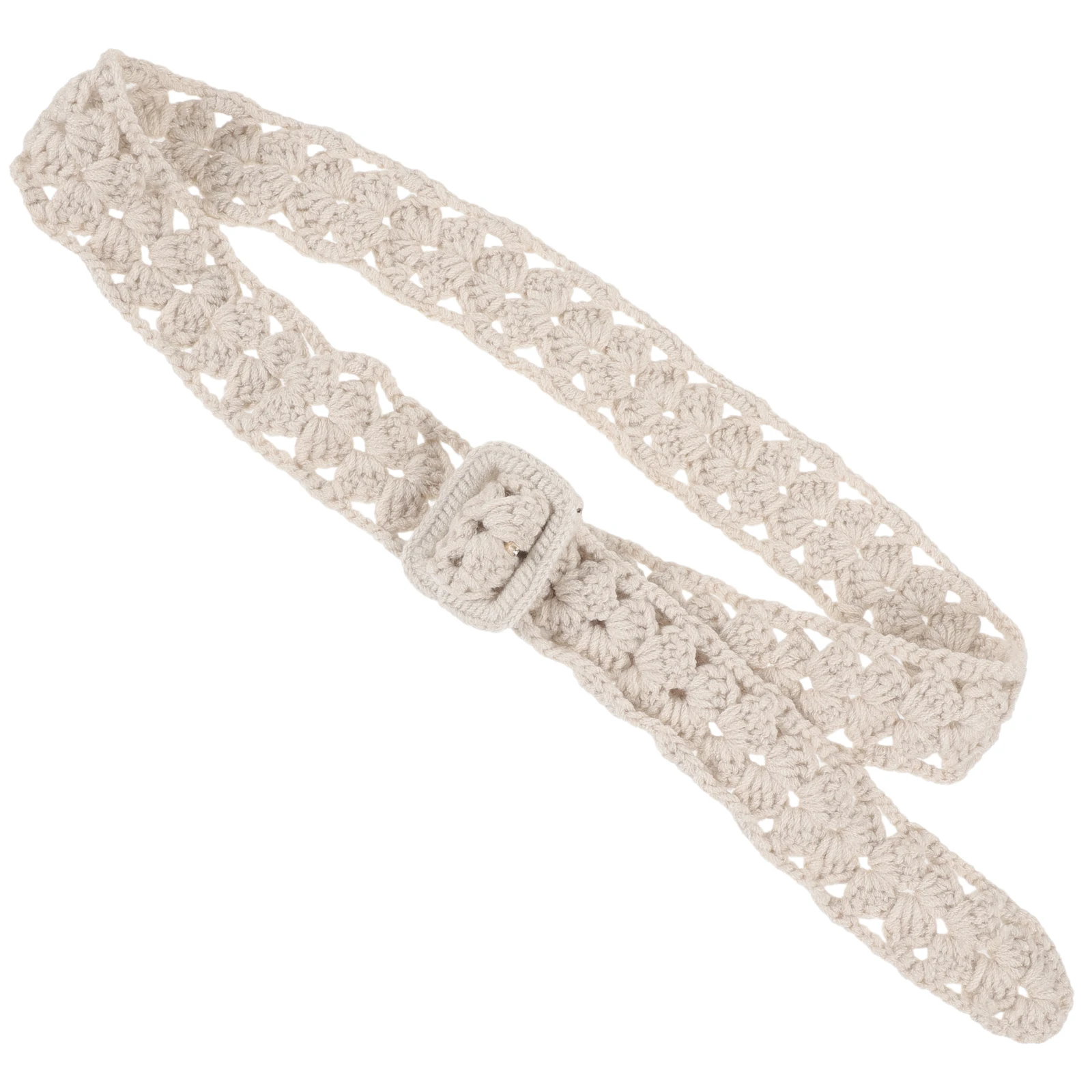

Cotton Waist For Women Summer Beach Dress Braided Woven Adjustable Belt Wrap Around Macrame Style Wide Belt For Dresses/