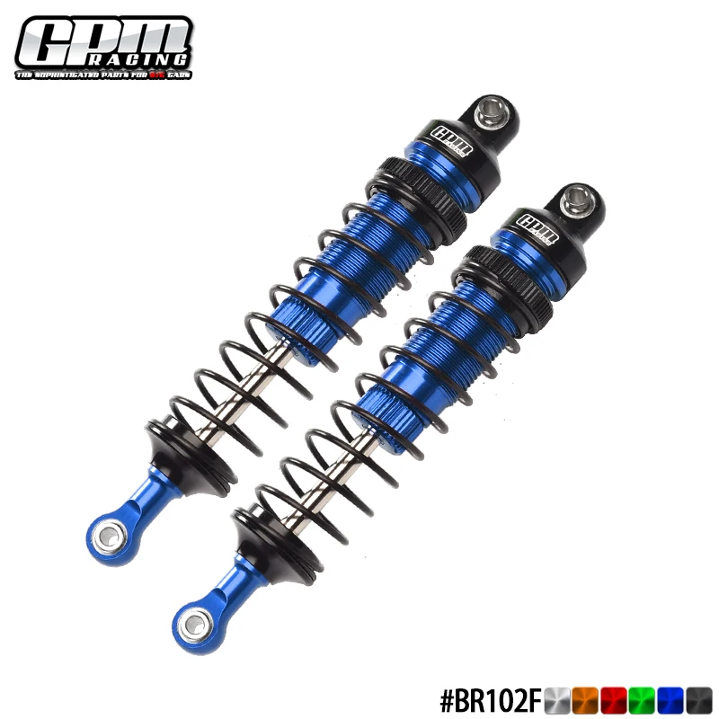Ammortizzatori a molla regolabili anteriori in alluminio GPM per LOSI 1/10 Baja Rey 1.0