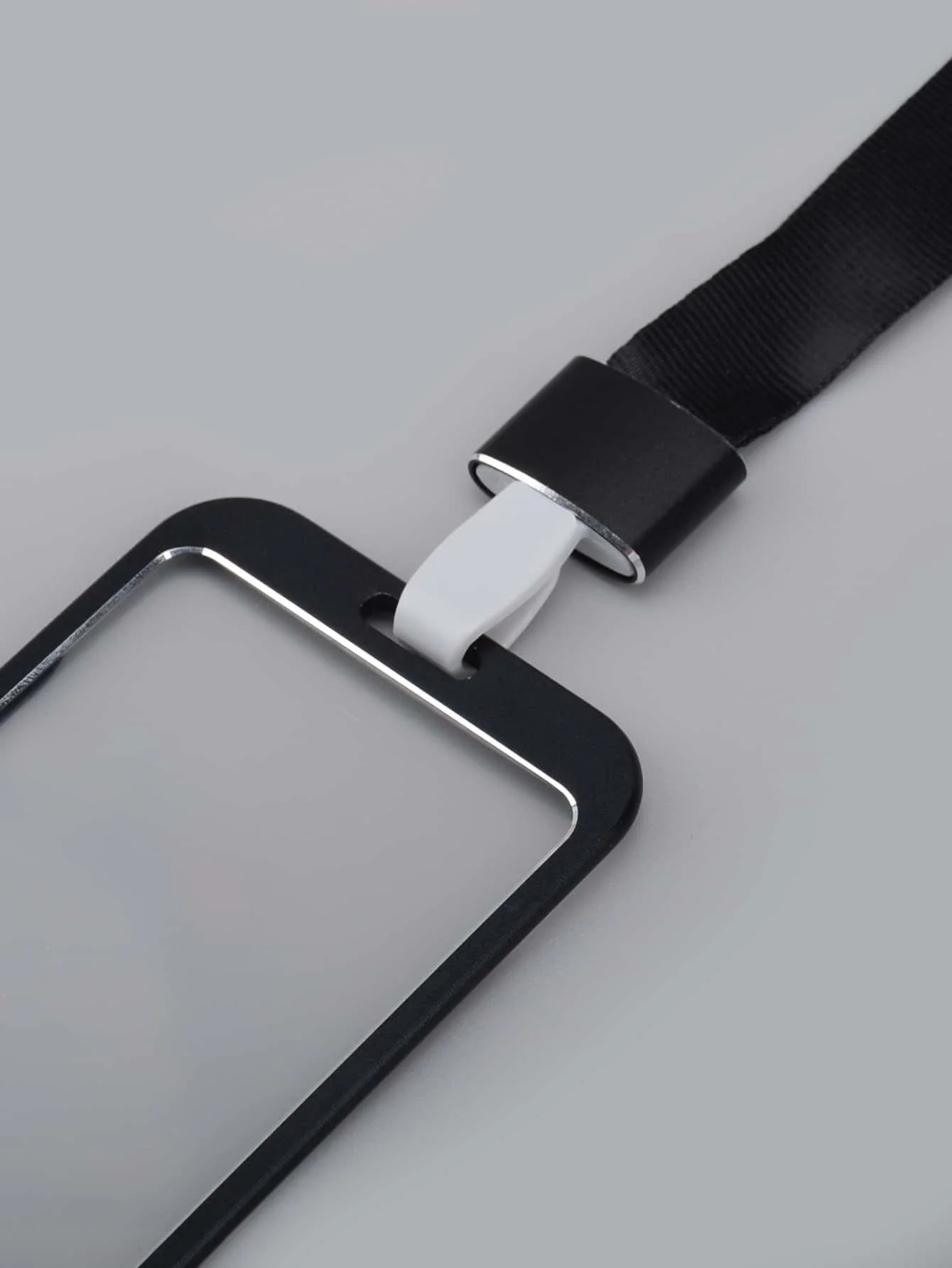 Stilvoller Ausweishalter aus Aluminiumlegierung – mit Umhängeband, Clip für Studentenausweise, Bürobedarf, tragbare Kartenaufbewahrung – Detail 12