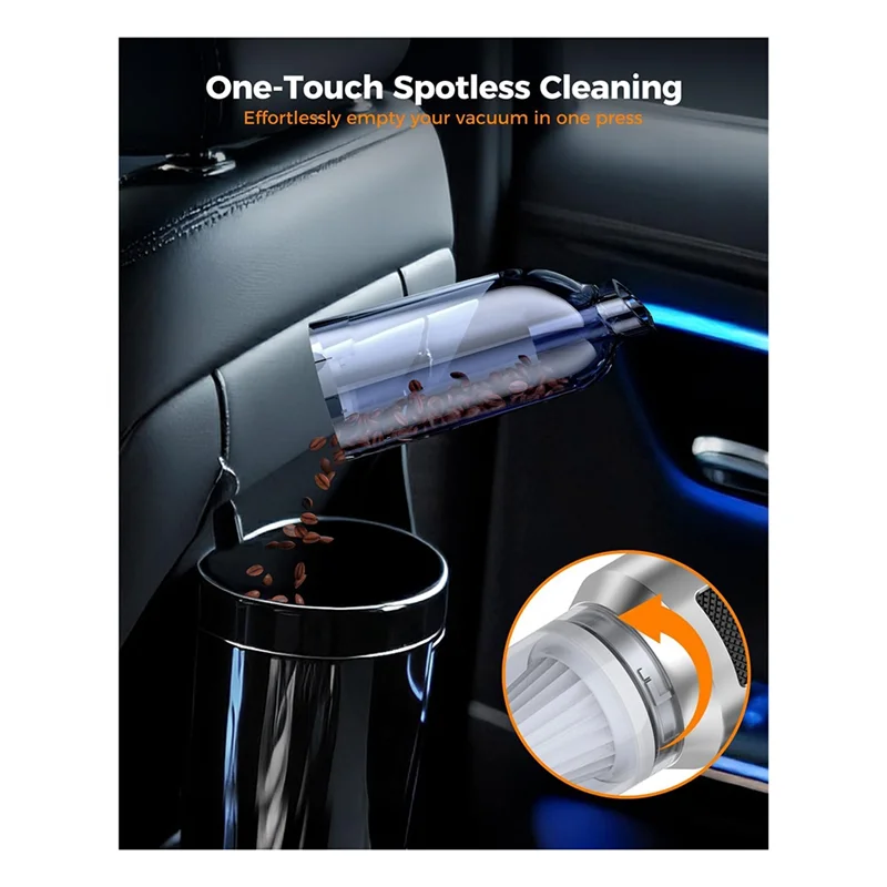 B47B-High-Suction 3 Suction Modes Car Vacuum Cleaner Handheld Brushless High-Power Dust Collector