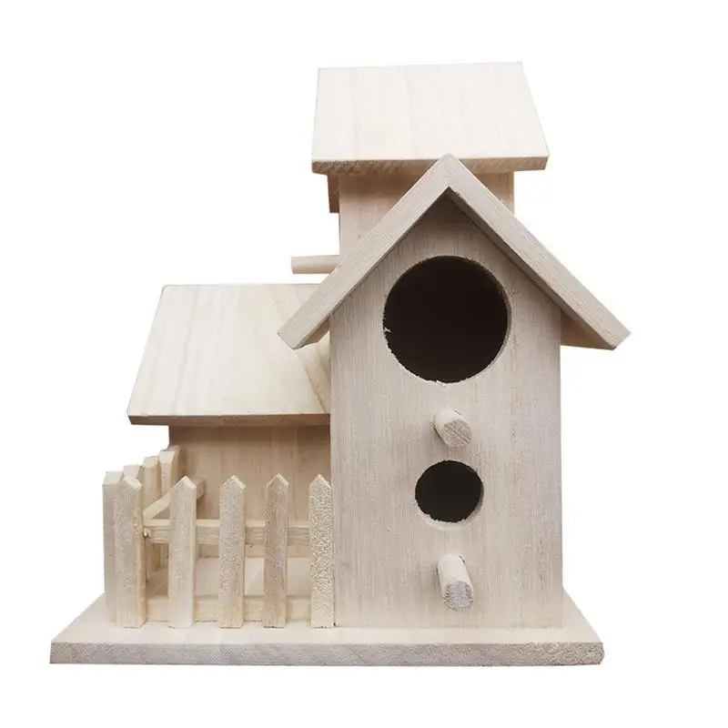 Unpainted Birdhouses Wood Birdhouses To Paint Wood Hanging Sleeping Nest For Bird Garden Bird Bed For Hummingbird Squirrel