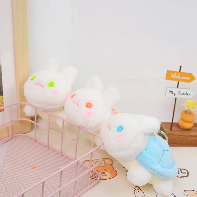 New cartoon creative turtle rabbit plush pendant rabbit turtle doll Creative styling  accessories gift soft grab machine doll