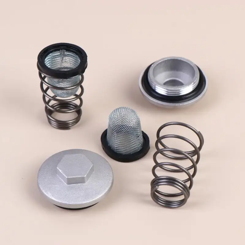 1/2sets GY6 50cc-150cc 125/150 Oil Filter Drain Plug Kit, Moped Motorcycle Engine Parts Fits Baotian Benzhou