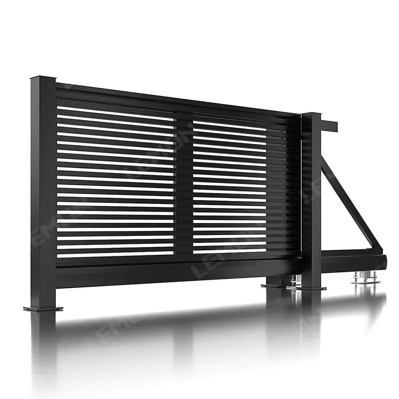 MODERN VILLA ENTRANCE AUTOMATIC DRIVEWAY ALUMINIUM HOME FRONT GATE DESIGN VILLA SLIDING FENCE GATE