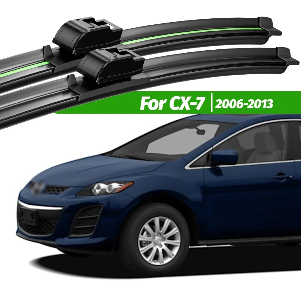 

For Mazda CX-7 CX7 CX 7 2006-2013 2pcs Front Windshield Wiper Blades 2007 2008 2009 2010 2011 2012 Windscreen Window Accessories