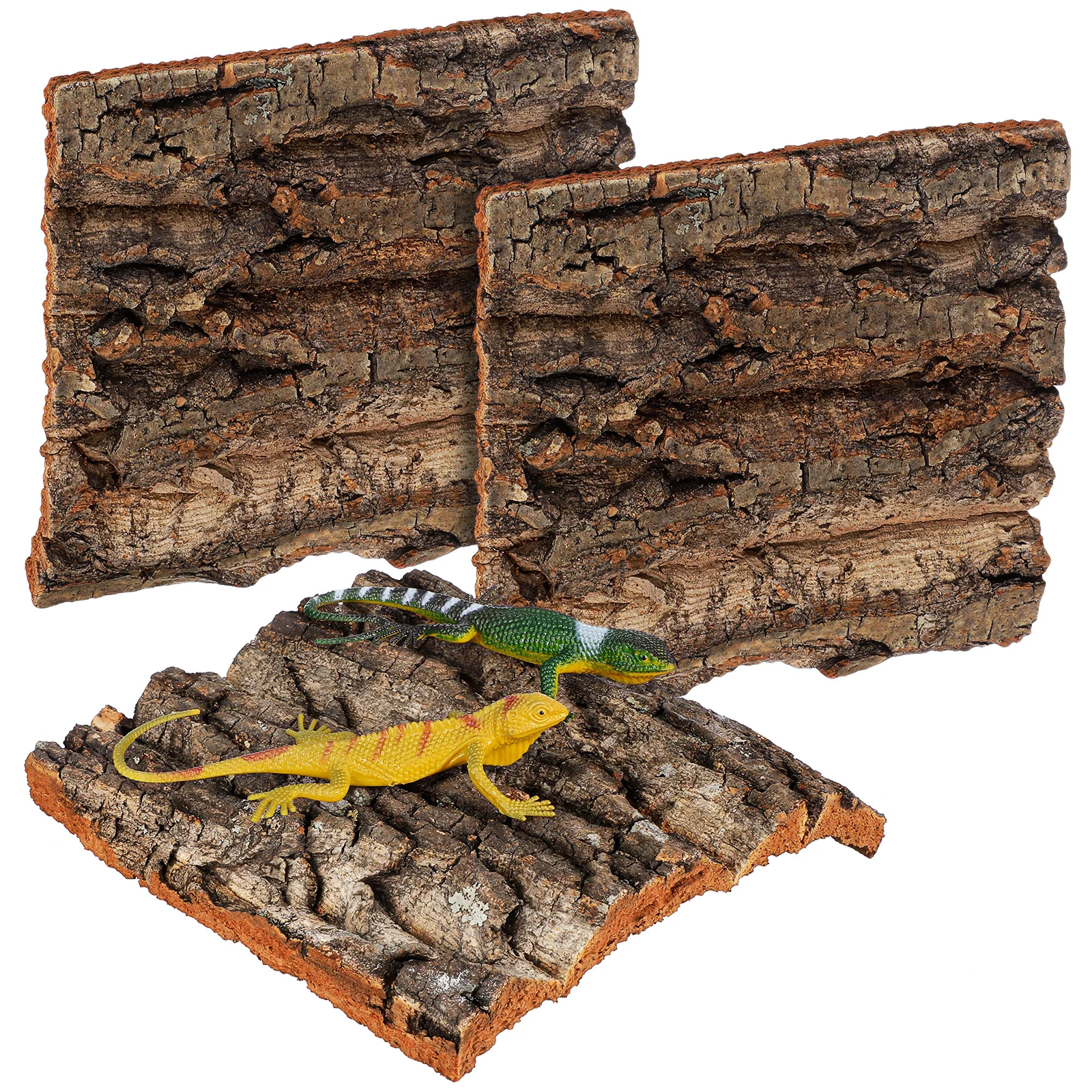 

4 Pcs Aquarium Decorations Cork Bark for Reptiles Bearded Dragon Rock Tank Backgrounds
