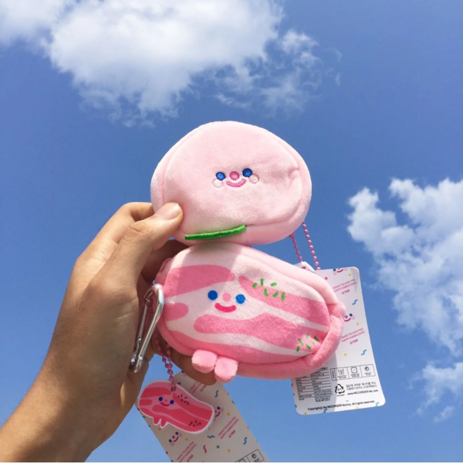 New Cartoon Cute Girl Heart Series Peach Pancake Pineapple Ice Cream Plush Doll Coin Purse Small Pendant To Send Friends Gifts