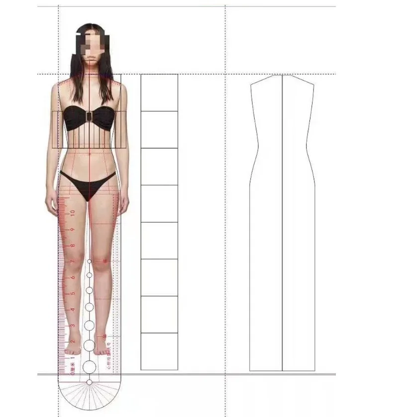 Clothing Design Style Drawing Template Ruler Model Fashion Ruler School Aesthetic Sewing Patchwork Rulers Excellent Cool Lines