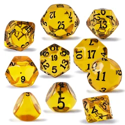 10 Pieces Odd Numbered Polyhedral Dice Set D3-D25,  Odd Number Dice Set Includes D3, D5, D7, D9, D11, D13, D15, D17, D19, D25