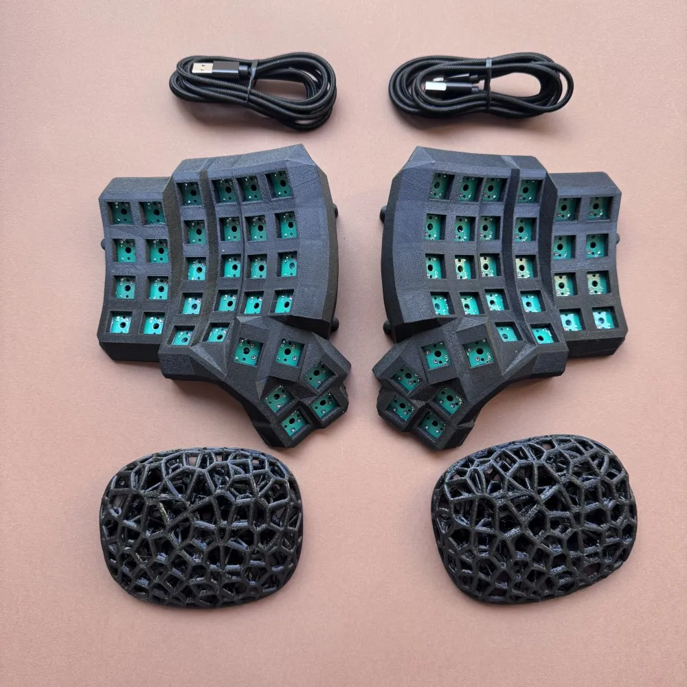 Dactyl Manuform Split Keyboard Kit 4x6 Custom Hot Swap Wired Single-mode Split Mechanical Keyboard Vial Type C Keyboard Kit Game