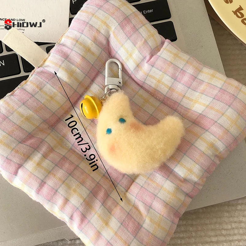 Leuke ster pluche sleutelhanger cartoon maan bel pop hanger autosleutel houder rugzak charmes tas hangende decor sleutelhanger kind cadeau