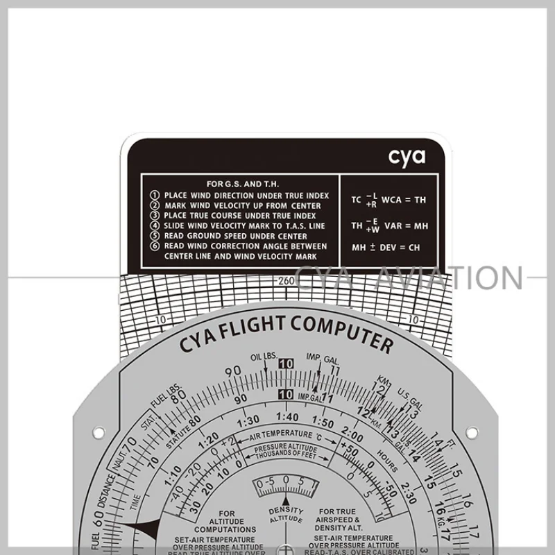 E6B Aviation Aircraft Flight Computer Fixed Plotter