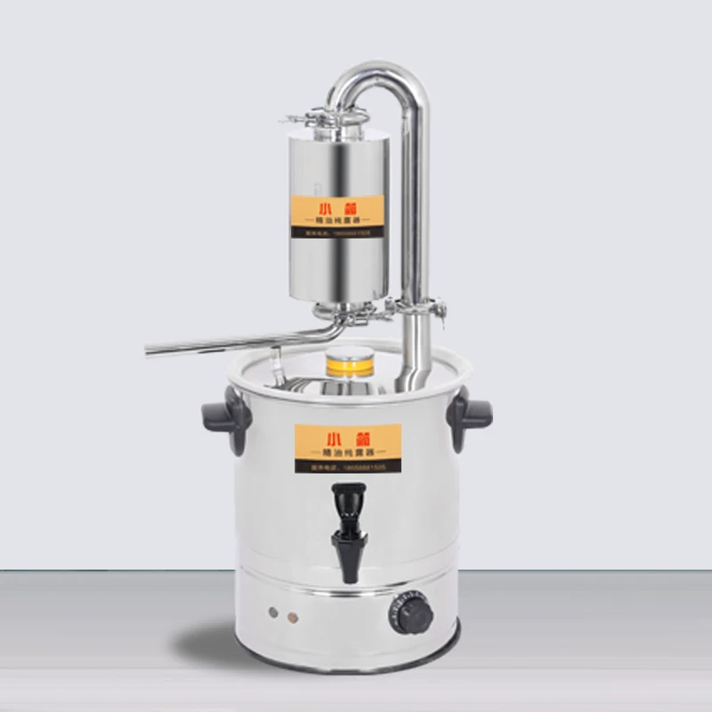 Essential Oil Extractor mach 10/21/32/55L Hydrosol Essential Oil Steam Distiller Electric Heating Brewing Distillation Equipment