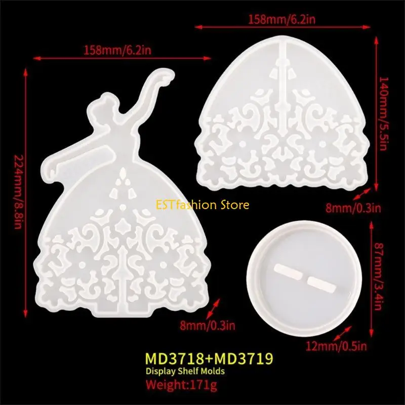 Y5GC Dancing Girl Mold Pendant Resin Silicone Epoxy Resin Mold Craft
