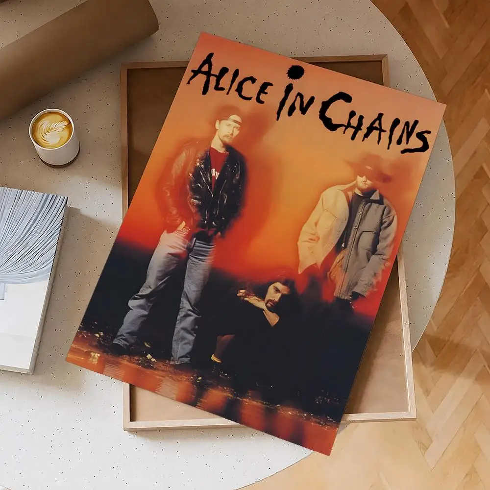 Band Alice In Chains Poster Selbstklebendes Wasserdichtes PP-Poster Kaffeehaus Bar Wandkunst Aufkleber Raumdekoration – Detail 6