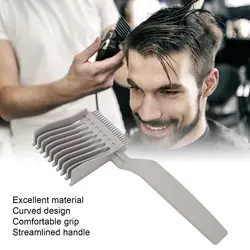 Mens Hairstyle Comb Styling Tool Flat Top Guide Comb Anti-static Haircut Clipper Hair Cutting Tool Professional Hair Comb