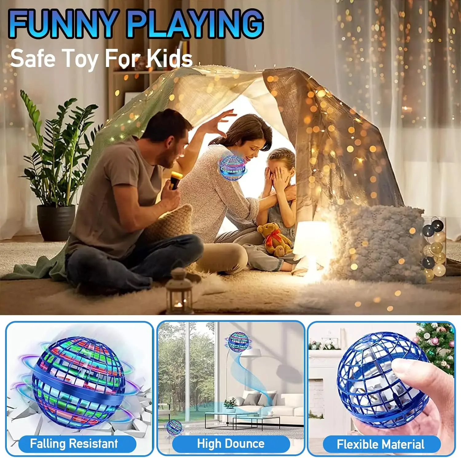 NBCP flying ball toys, cosmic ball boomerang hover ball galaxy fingertip gyroscope, hand drone track, cool toy gifts