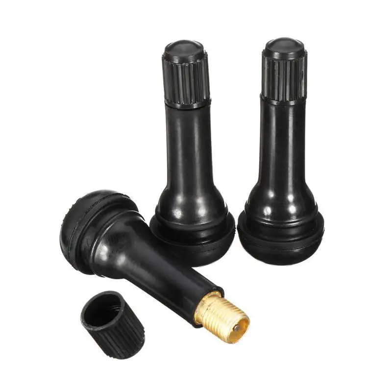 TR413 válvula de goma tipo a presión, vástagos de válvulas de neumáticos sin cámara, vástagos de válvula de goma, accesorios de coche, juego de herramientas de repuesto