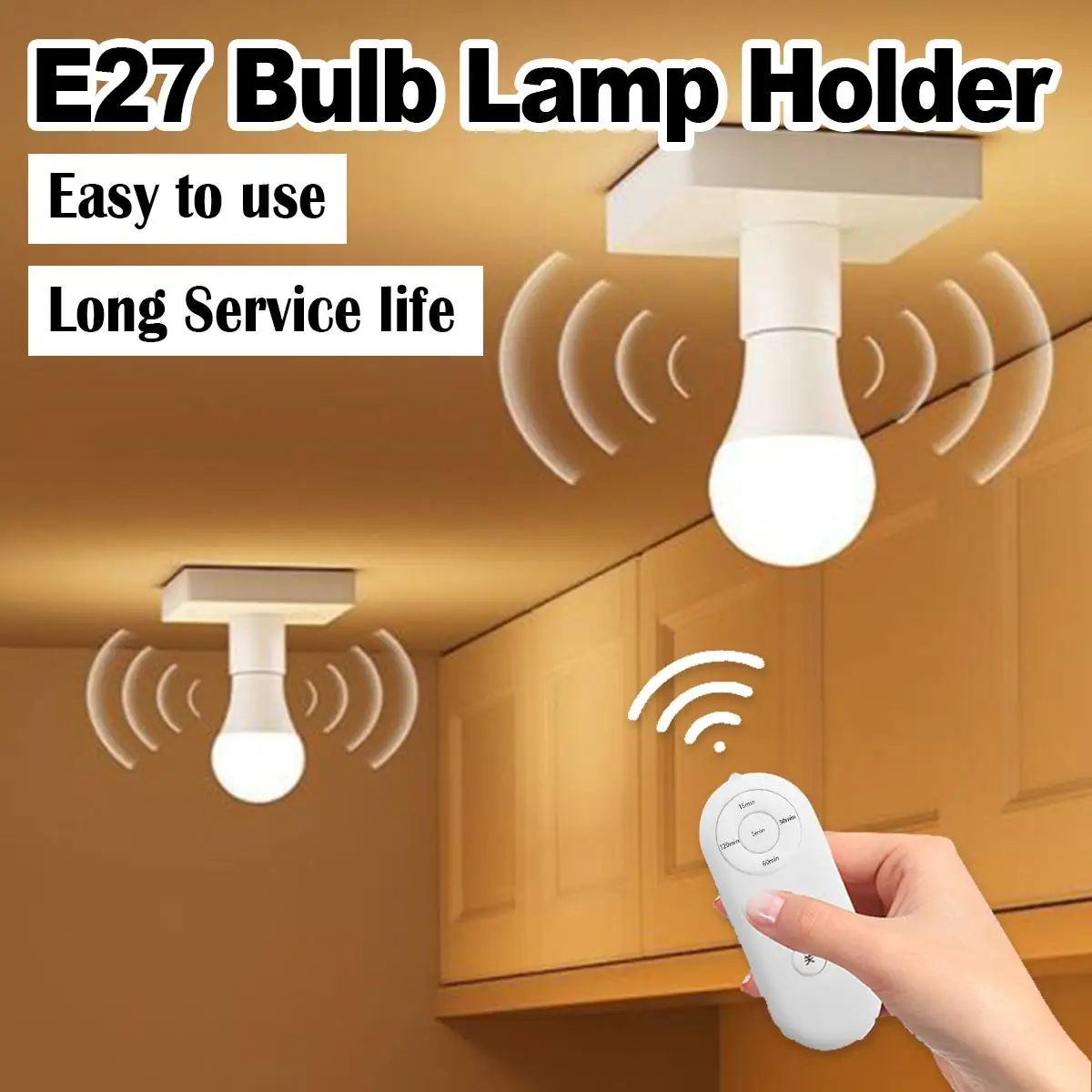 

E27 Lamp Holder 85-265v Light Sensor Bulb Multi Room Radar Induction Socket Switch Led Remote With Fixture Sound Control Living